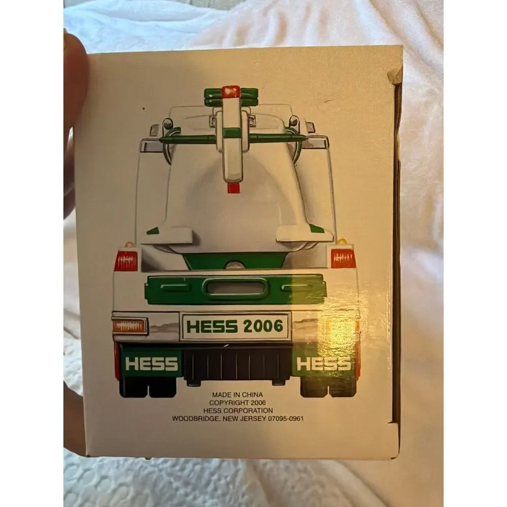 2006 Hess Toy Truck & Helicopter Gasoline Transport w/ Box Instructions